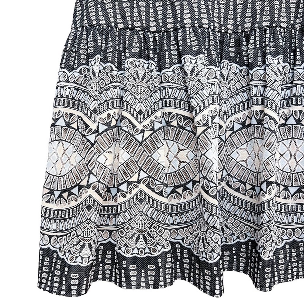 BCBGMaxazria Carolena Lace Art Deco Fit and Flare Dress Size 10 - Picture 6 of 15